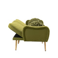 Coolmore Couches For Living Room 65 Inch, Mid Century Modern Velvet Beautiful Seats Sofa With 2 Bolster Pillows, Loveseat Armrest For Bedroom, Apartment, Home Office Olive Polyester