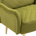 Coolmore Velvet Chairaccent Chair Living Room Lesiure Chair With Metal Feet Olive Polyester