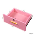 Pink Modern Simple Hair Desk, Multi Layer Storage Space Pink Mdf