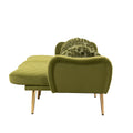 Coolmore Couches For Living Room 65 Inch, Mid Century Modern Velvet Beautiful Seats Sofa With 2 Bolster Pillows, Loveseat Armrest For Bedroom, Apartment, Home Office Olive Polyester