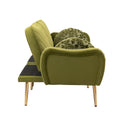 Coolmore Couches For Living Room 65 Inch, Mid Century Modern Velvet Beautiful Seats Sofa With 2 Bolster Pillows, Loveseat Armrest For Bedroom, Apartment, Home Office Olive Polyester