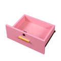 Pink Modern Simple Hair Desk, Multi Layer Storage Space Pink Mdf