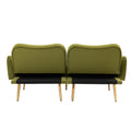 Coolmore Couches For Living Room 65 Inch, Mid Century Modern Velvet Beautiful Seats Sofa With 2 Bolster Pillows, Loveseat Armrest For Bedroom, Apartment, Home Office Olive Polyester
