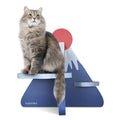 Scratchme Cat Scratcher Post Board, Mount Fuji Shape Cat Scratching Lounge Bed, Durable Pad Prevents Furniture Damage Blue Plywood