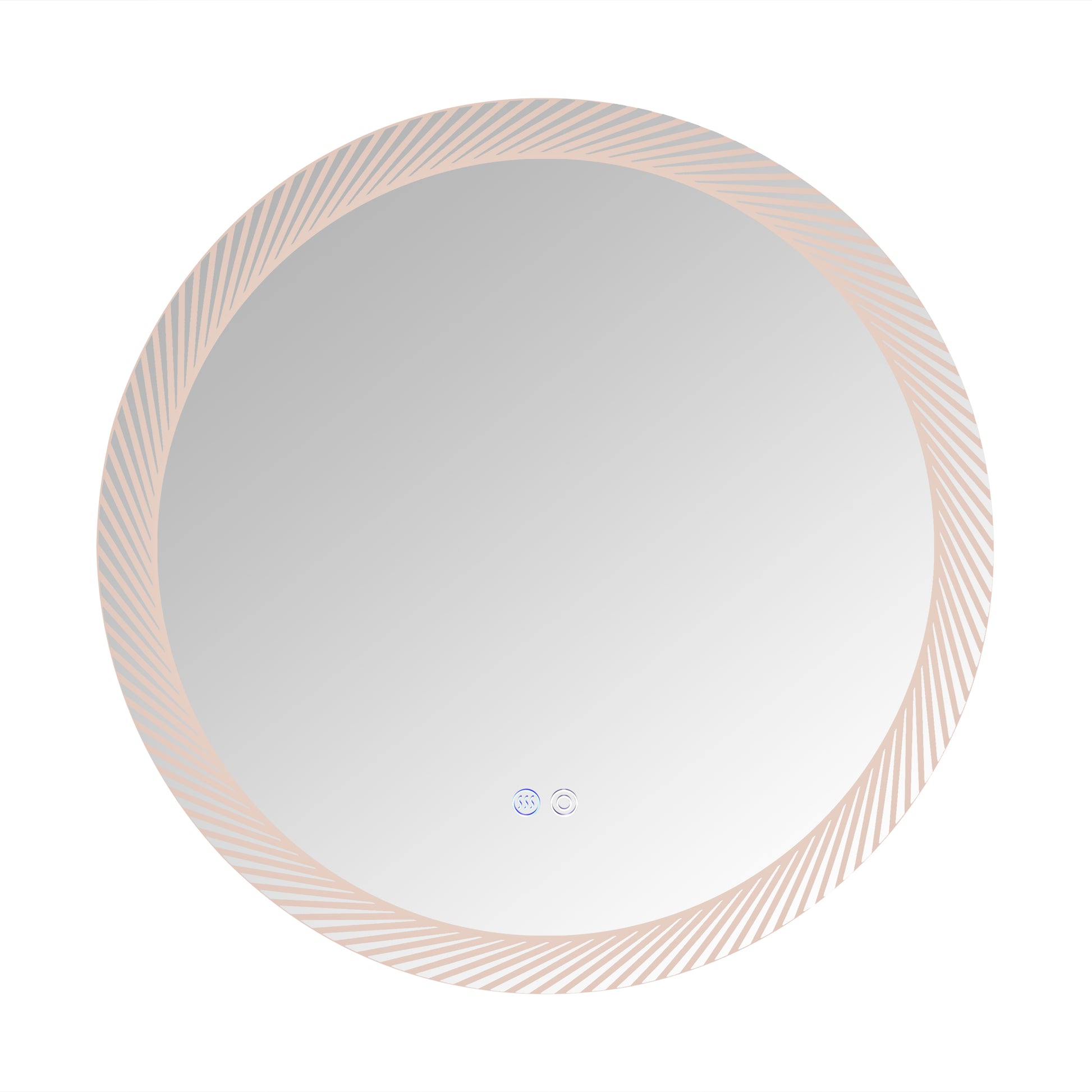 24 Inch Switch Held Memory Led Mirror, Wall Mounted Vanity Mirrors, Bathroom Anti Fog Mirror, Dimmable Bathroom Mirror Silver Glass