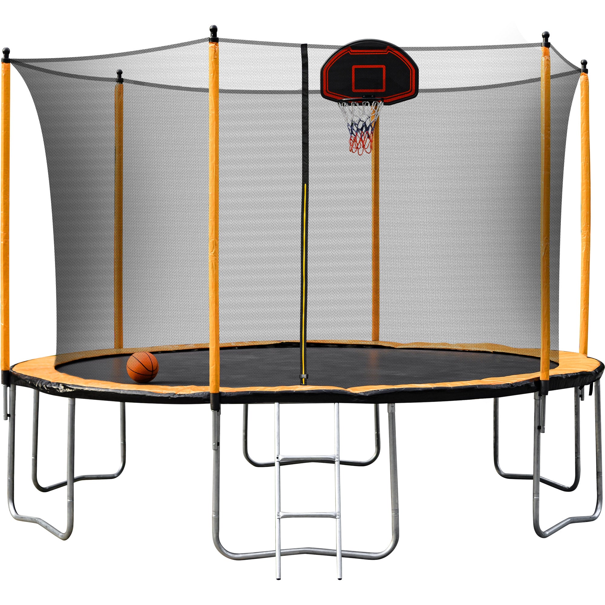 12Ft Orange Trampoline 2023 Orange Steel