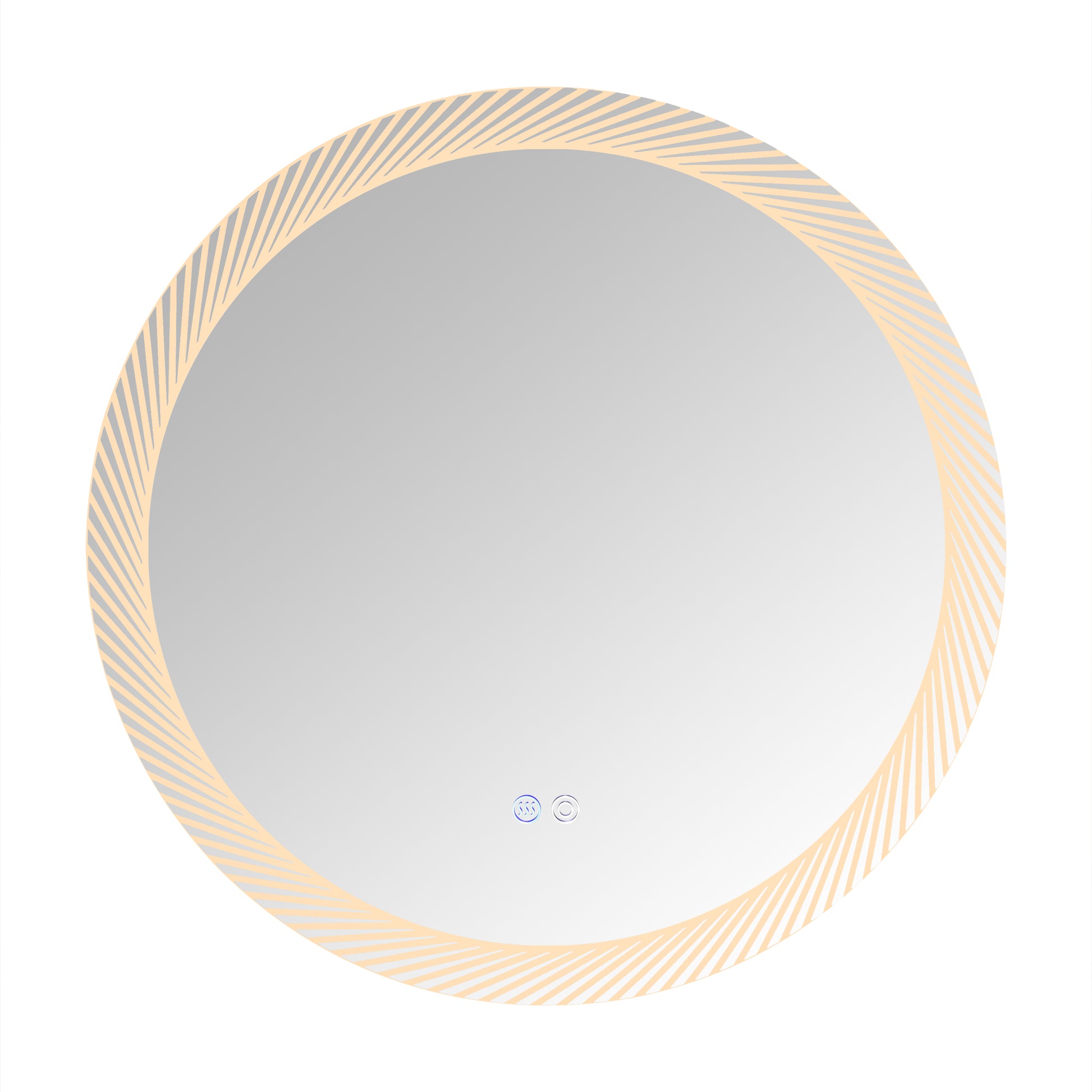 24 Inch Switch Held Memory Led Mirror, Wall Mounted Vanity Mirrors, Bathroom Anti Fog Mirror, Dimmable Bathroom Mirror Silver Glass