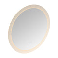 24 Inch Switch Held Memory Led Mirror, Wall Mounted Vanity Mirrors, Bathroom Anti Fog Mirror, Dimmable Bathroom Mirror Silver Glass