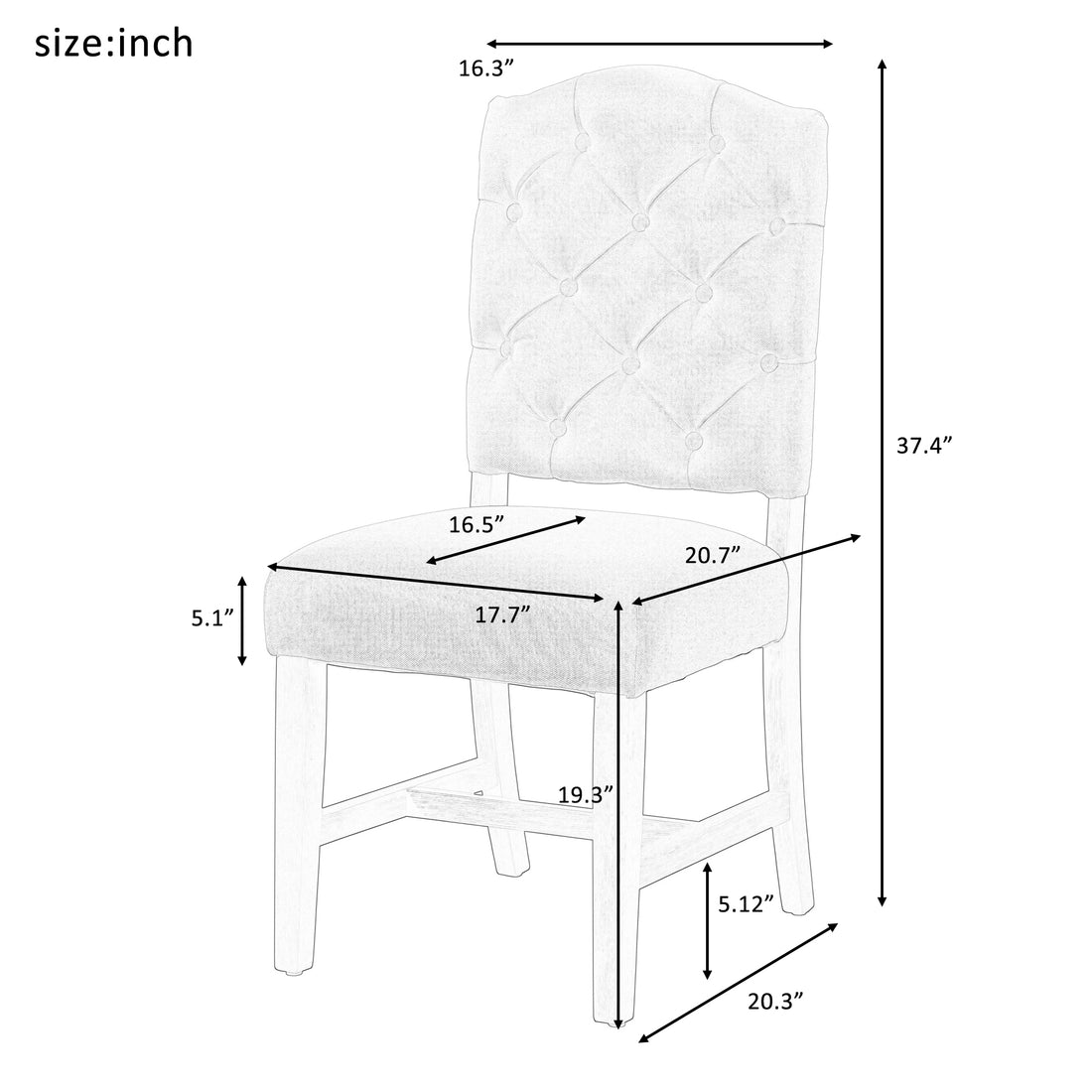 Retro Style Dining Chair Set With 4 Upholstered Chairs For Dining Room And Living Room Espresso Espresso Solid Wood