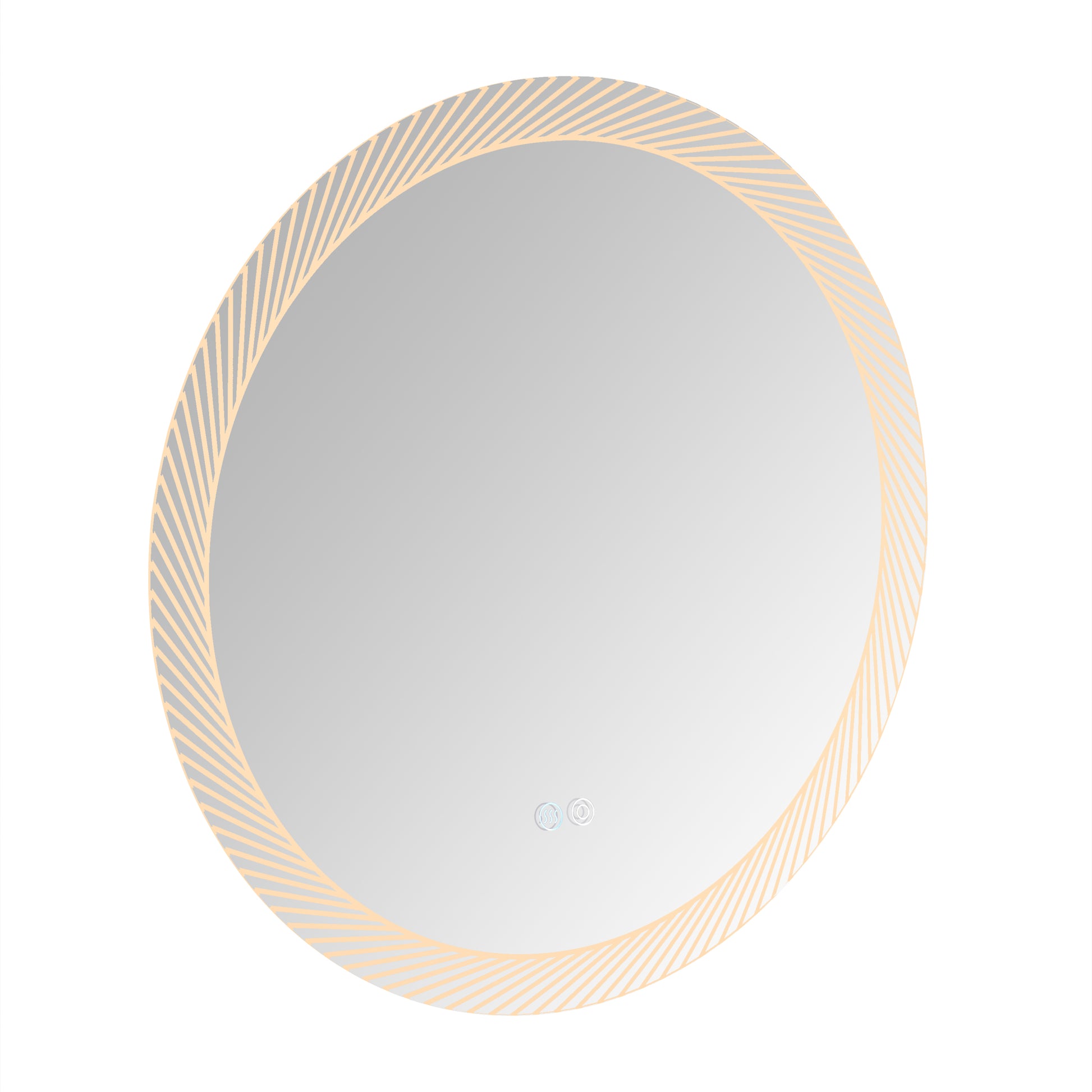 24 Inch Switch Held Memory Led Mirror, Wall Mounted Vanity Mirrors, Bathroom Anti Fog Mirror, Dimmable Bathroom Mirror Silver Glass