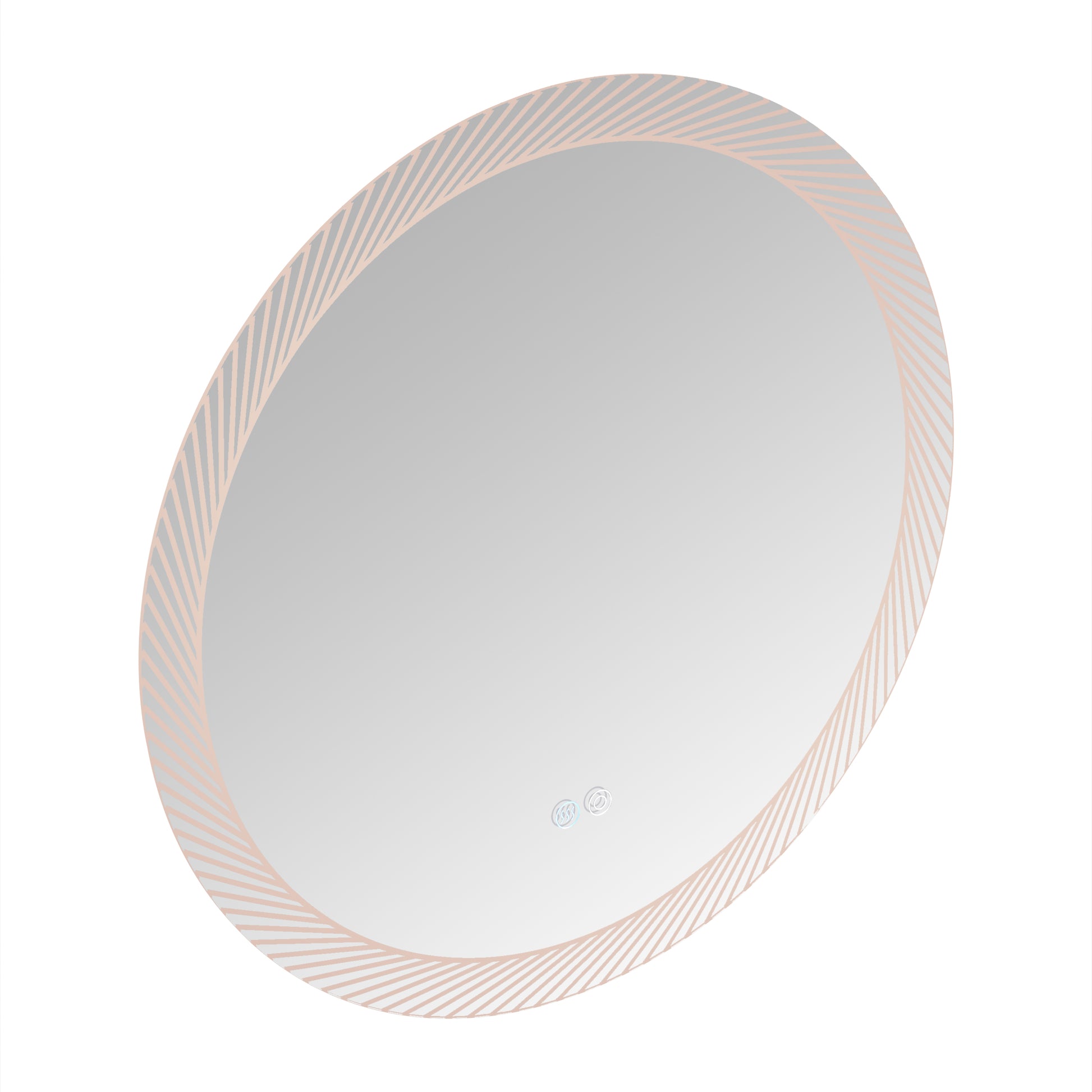 24 Inch Switch Held Memory Led Mirror, Wall Mounted Vanity Mirrors, Bathroom Anti Fog Mirror, Dimmable Bathroom Mirror Silver Glass