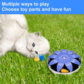 Fluffydream Automatic Electric Magnetic Spinning Cat Toys, Interactive, Rotation Cat Exercise Teaser Toy With Emulational Mouse, Fluffy Tails, Toys For Indoor Cats, Pets, 9.65 X 9.65 X 2.36 Blue Plastic