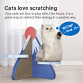 Scratchme Cat Scratcher Post Board, Mount Fuji Shape Cat Scratching Lounge Bed, Durable Pad Prevents Furniture Damage Blue Plywood