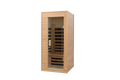 Hemlock One Person Far Infrared Roof Embedded Indoor Sauna Room Front & Rear Natural Metal & Wood