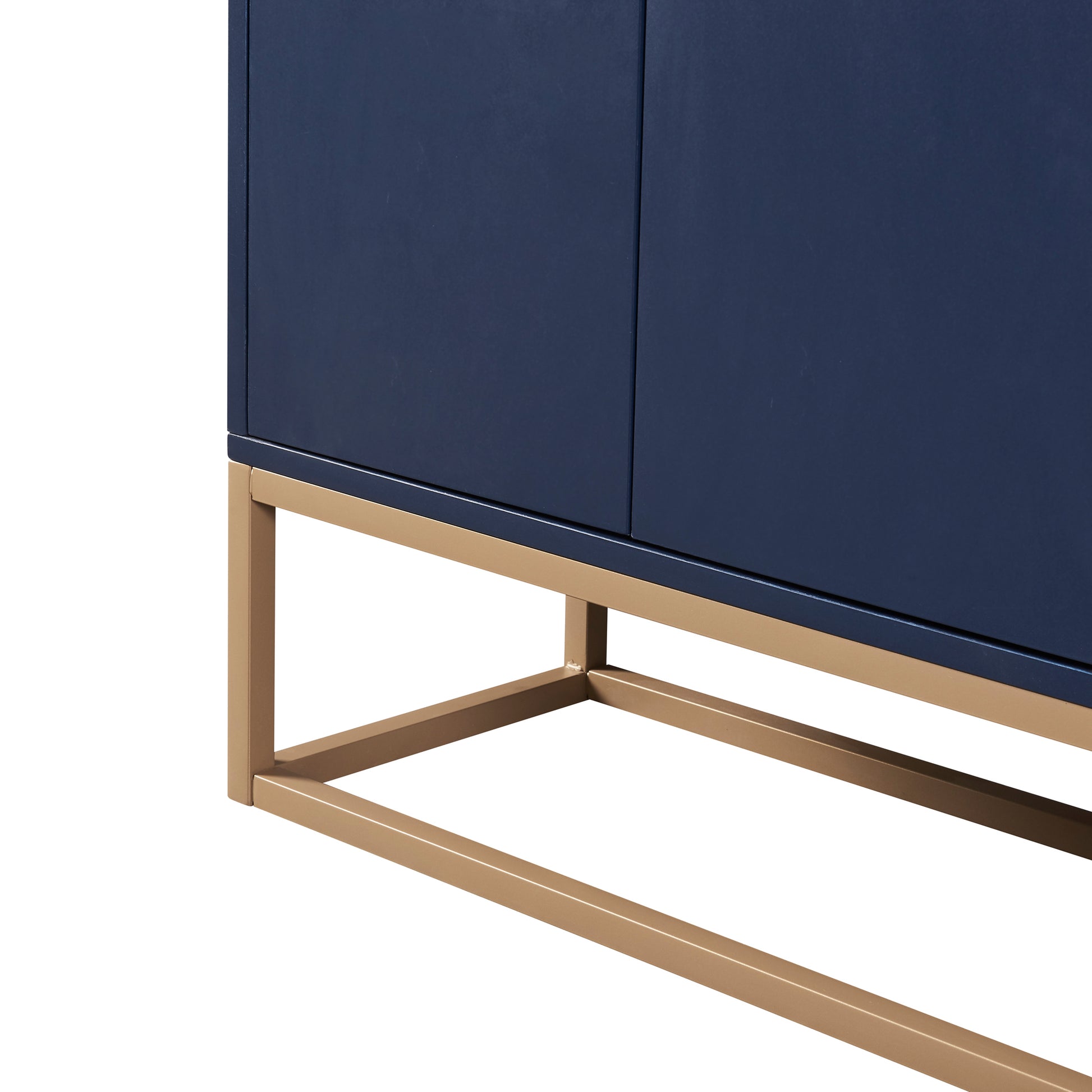 Modern Sideboard Elegant Buffet Cabinet With Large Storage Space For Dining Room, Entryway Navy Navy Particle Board