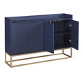 Modern Sideboard Elegant Buffet Cabinet With Large Storage Space For Dining Room, Entryway Navy Navy Particle Board