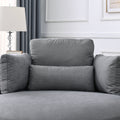 Video Welike Swivel Accent Barrel Modern Dark Grey Sofa Lounge Club Big Round Chair With Storage Ottoman Linen Fabric For Living Room Hotel With Pillows,2Pcs. Dark Grey Foam Fabric