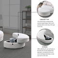 Video Welike Swivel Accent Barrel Modern Sofa Lounge Club Big Round Chair With Storage Ottoman Linen Fabric For Living Room Hotel With Pillows,Teddy White Ivory Ivory Foam Fabric 1 Seat