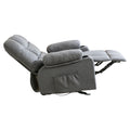 Recliner Chair Massage Heating Sofa With Usb And Side Pocket 2 Cup Holders Grey Grey Velvet Fabric