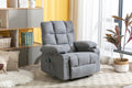 Recliner Chair Massage Heating Sofa With Usb And Side Pocket 2 Cup Holders Grey Grey Velvet Fabric