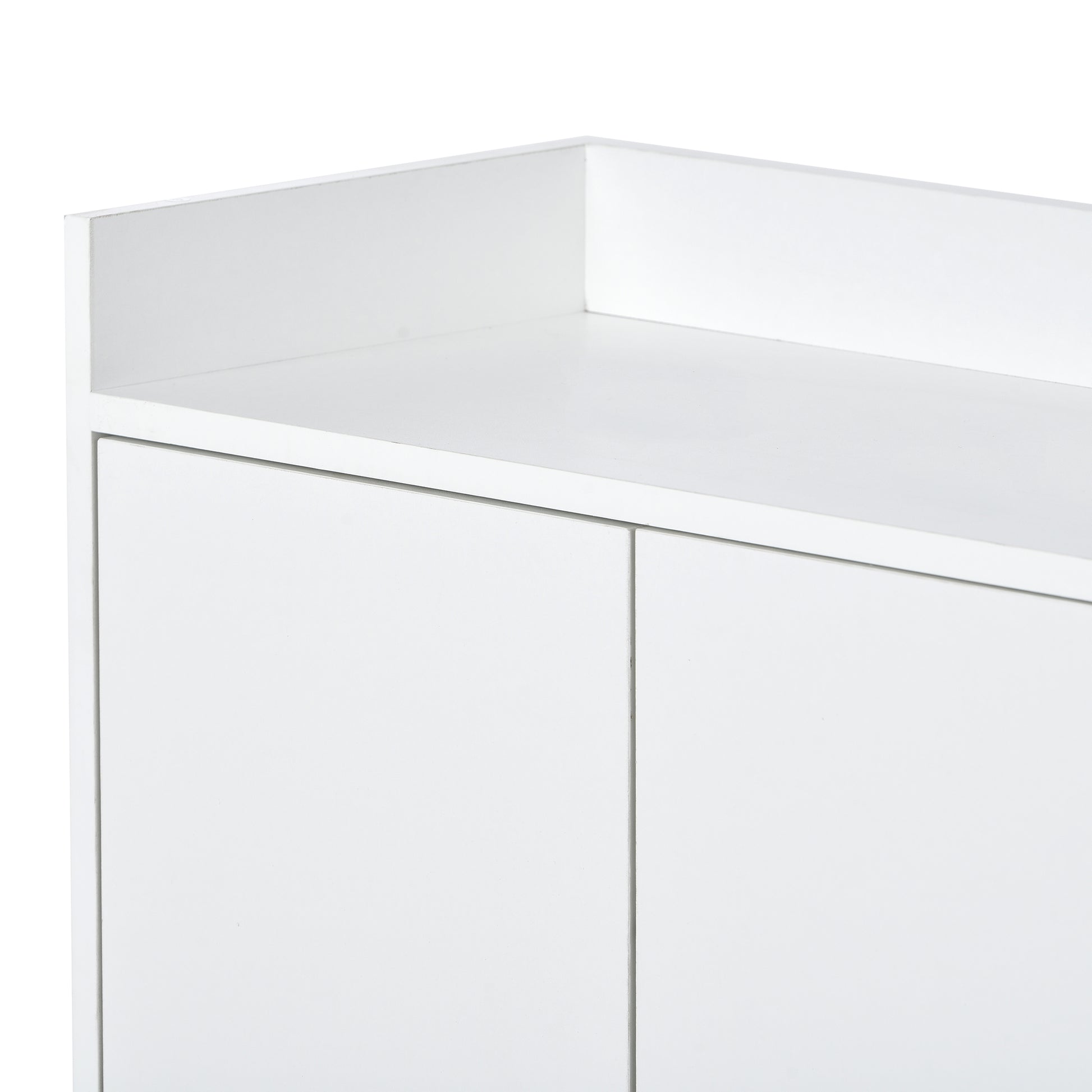 Modern Sideboard Elegant Buffet Cabinet With Large Storage Space For Dining Room, Entryway White White Particle Board