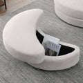 Video Welike Swivel Accent Barrel Modern Sofa Lounge Club Big Round Chair With Storage Ottoman Linen Fabric For Living Room Hotel With Pillows . *2Pcs Beige Foam Fabric