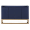 Modern Sideboard Elegant Buffet Cabinet With Large Storage Space For Dining Room, Entryway Navy Navy Particle Board