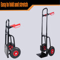 Heavy Duty Manual Truck With Double Handles 330 Lb Steel Trolley For Moving Heavy Platform Truck With 10 