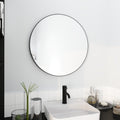 32 X 32 Inch Bathroom Mirror Black Aluminum Frame Black Glass