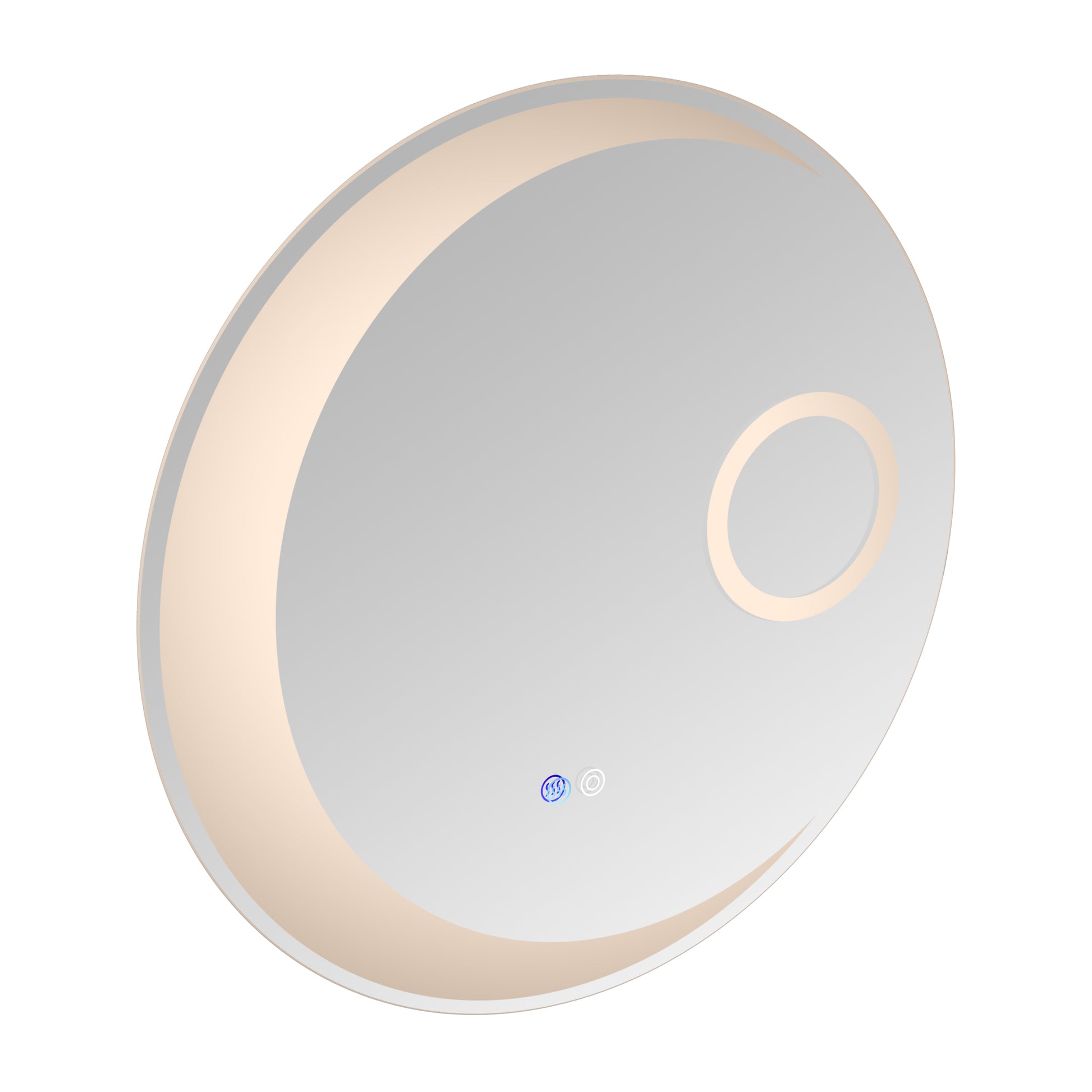 24 Inch Switch Held Memory Led Mirror, Wall Mounted Vanity Mirrors, Bathroom Anti Fog Mirror, Dimmable Bathroom Mirror Silver Glass