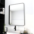 24 X 32 Inch Bathroom Mirror Black Aluminum Frame Black Glass