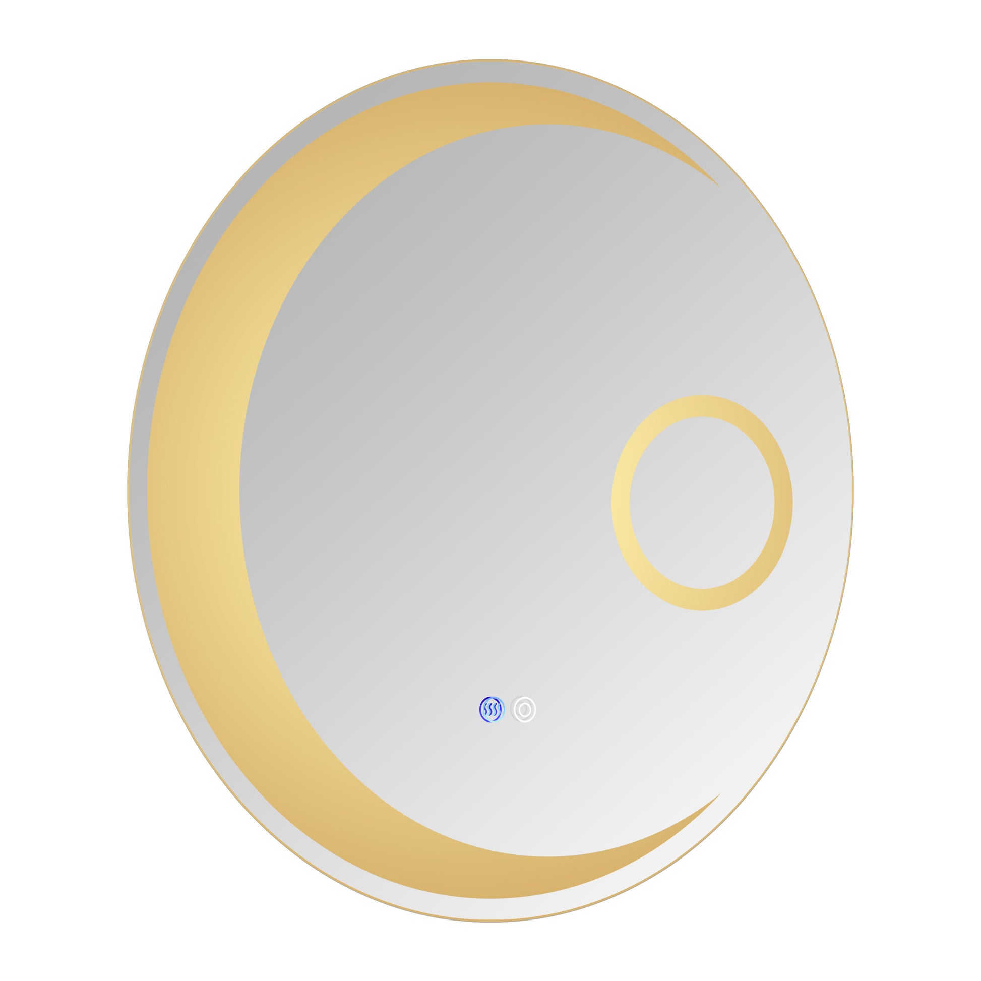 24 Inch Switch Held Memory Led Mirror, Wall Mounted Vanity Mirrors, Bathroom Anti Fog Mirror, Dimmable Bathroom Mirror Silver Glass