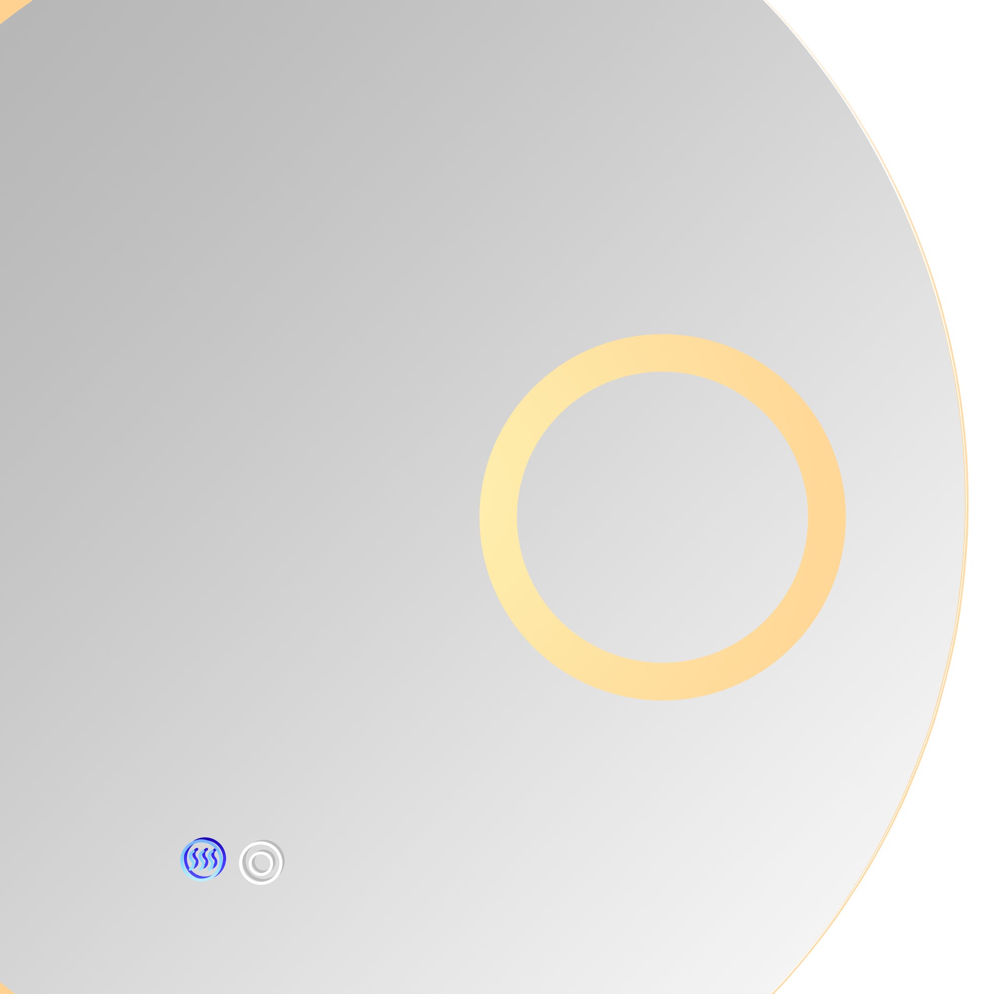 24 Inch Switch Held Memory Led Mirror, Wall Mounted Vanity Mirrors, Bathroom Anti Fog Mirror, Dimmable Bathroom Mirror Silver Glass