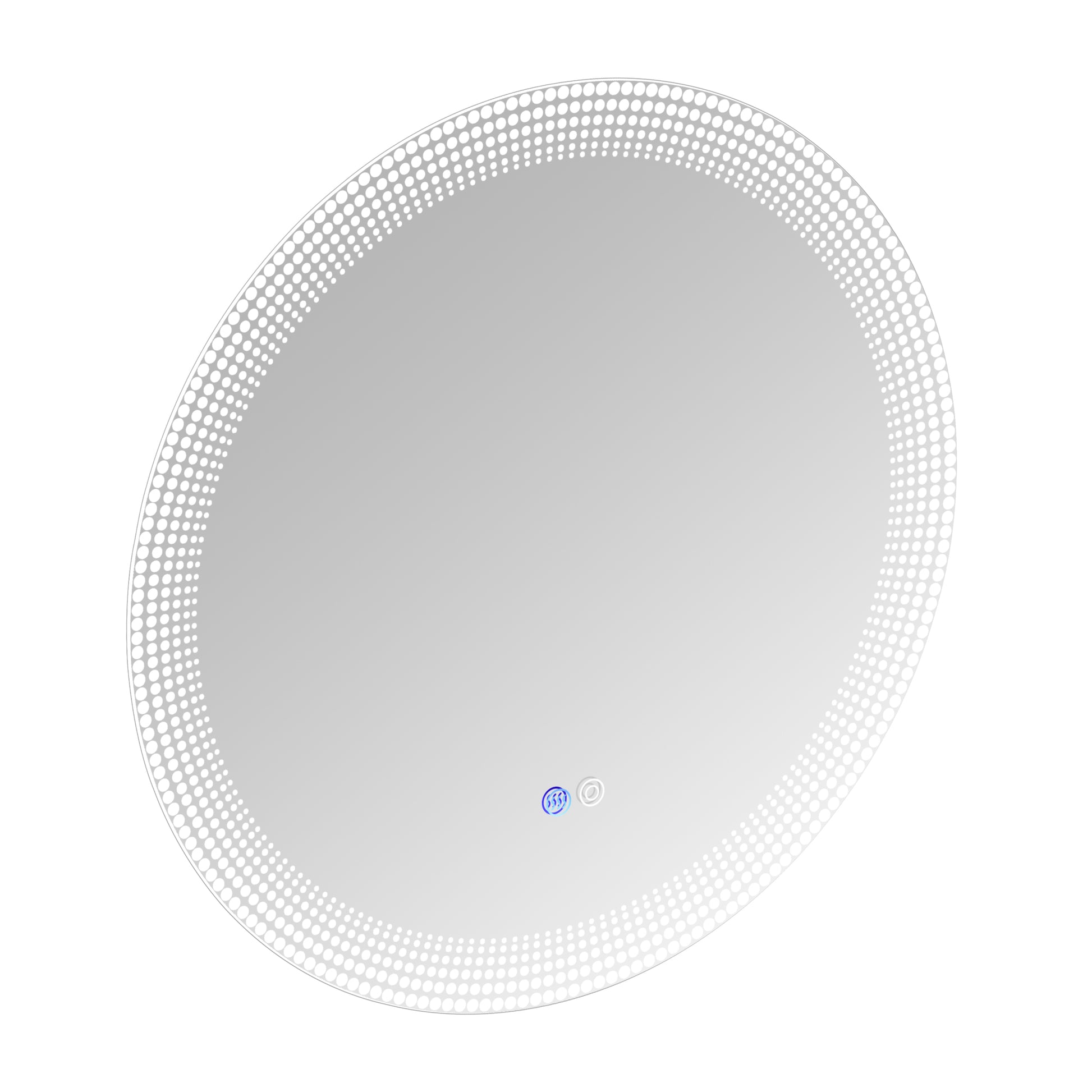 24 Inch Switch Held Memory Led Mirror, Wall Mounted Vanity Mirrors, Bathroom Anti Fog Mirror, Dimmable Bathroom Mirror Silver Glass