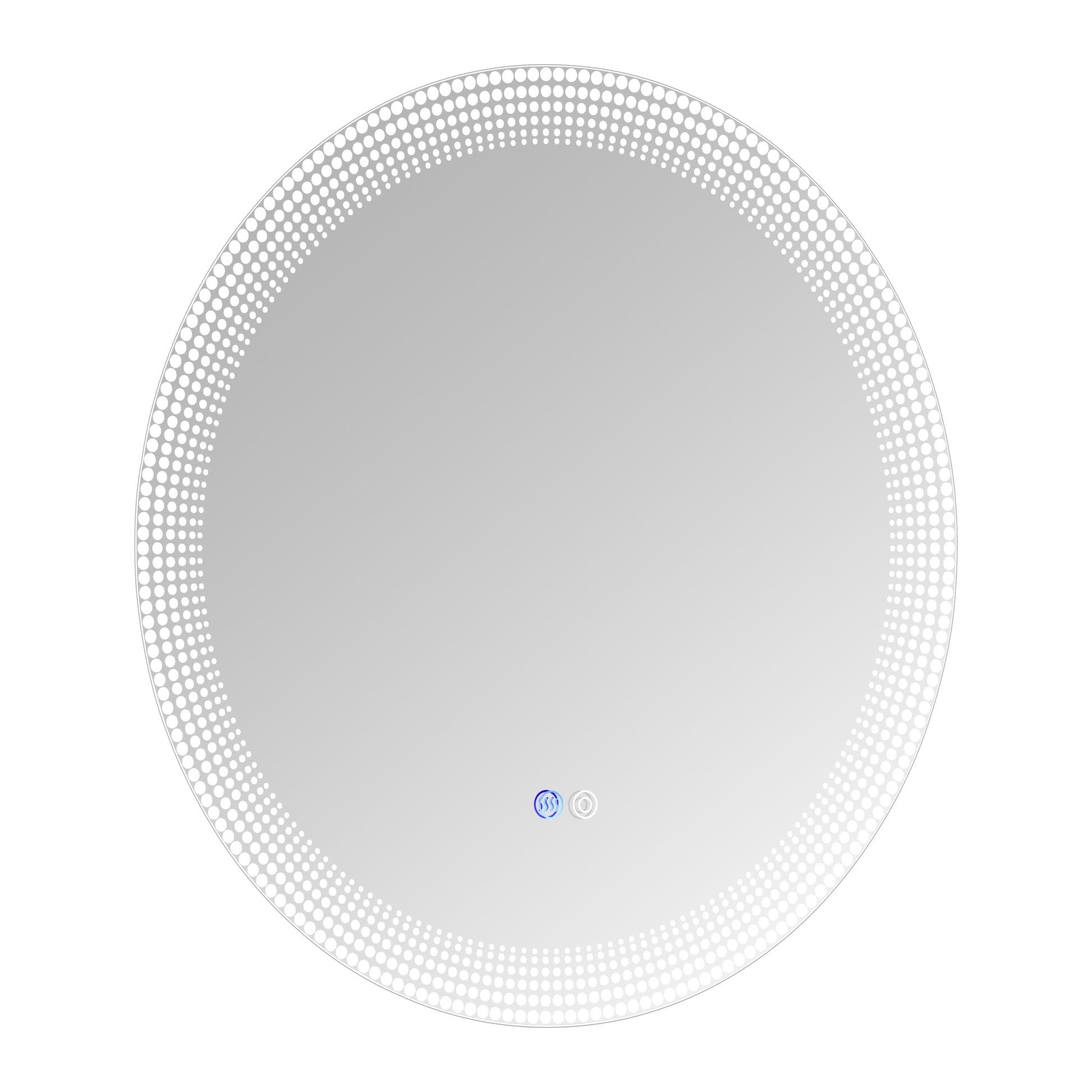 24 Inch Switch Held Memory Led Mirror, Wall Mounted Vanity Mirrors, Bathroom Anti Fog Mirror, Dimmable Bathroom Mirror Silver Glass