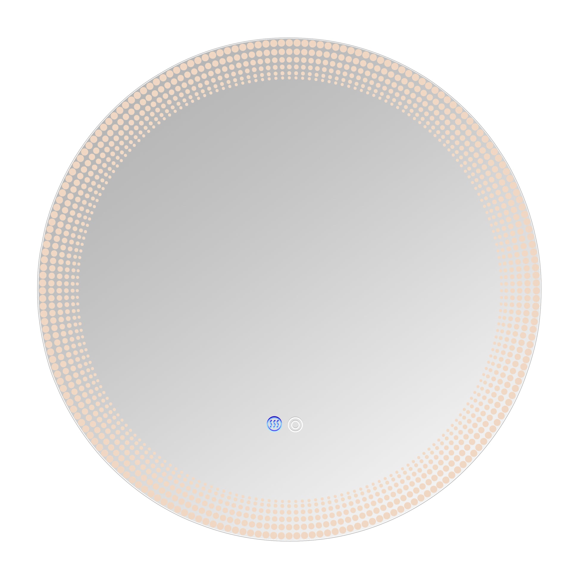 24 Inch Switch Held Memory Led Mirror, Wall Mounted Vanity Mirrors, Bathroom Anti Fog Mirror, Dimmable Bathroom Mirror Silver Glass