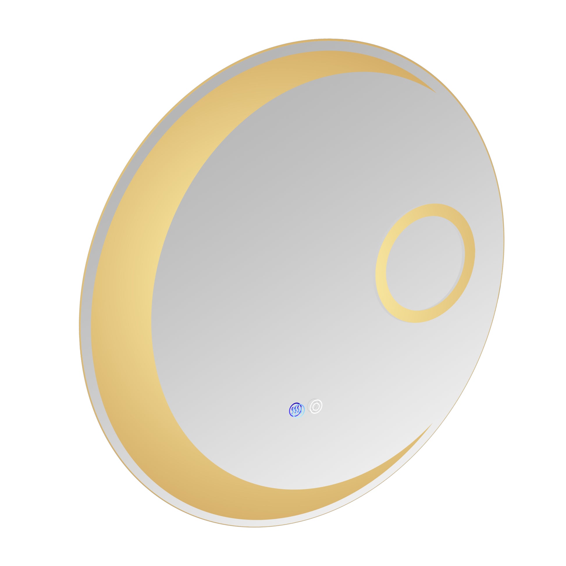 24 Inch Switch Held Memory Led Mirror, Wall Mounted Vanity Mirrors, Bathroom Anti Fog Mirror, Dimmable Bathroom Mirror Silver Glass