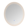 24 Inch Switch Held Memory Led Mirror, Wall Mounted Vanity Mirrors, Bathroom Anti Fog Mirror, Dimmable Bathroom Mirror Silver Glass
