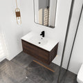 36 Inch Bathroom Vanity With Gel Sink California Walnut Plywood