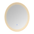 24 Inch Switch Held Memory Led Mirror, Wall Mounted Vanity Mirrors, Bathroom Anti Fog Mirror, Dimmable Bathroom Mirror Silver Glass