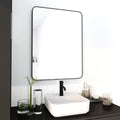 24 X 32 Inch Bathroom Mirror Black Aluminum Frame Black Glass