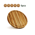 Round Teak Cutting Board Bf02003 S 15.75 Inch, Pack Of 5 Pieces Natural Solid Wood