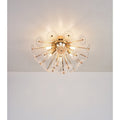 Flush Mount Ceiling Light, Crystal Chandelier Light Fixture Sputnik Firework Ceiling Lamp Modern Golden Close To Ceiling Light Gold Metal