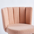 Modern Beige Dining Chair Set Of 2 With Iron Tube Wood Color Legs, Shorthair Cushions And Comfortable Backrest, Suitable For Dining Room, Living Room, Cafe, Simple Structure. Light Beige Fabric