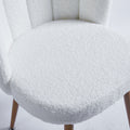 1 4,5Pieces Table And Chair,White Dining Sets,Kitchen Sets,Coffee Sets,Mdf Table And Fabric Chair White Metal