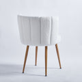 1 4,5Pieces Table And Chair,White Dining Sets,Kitchen Sets,Coffee Sets,Mdf Table And Fabric Chair White Metal