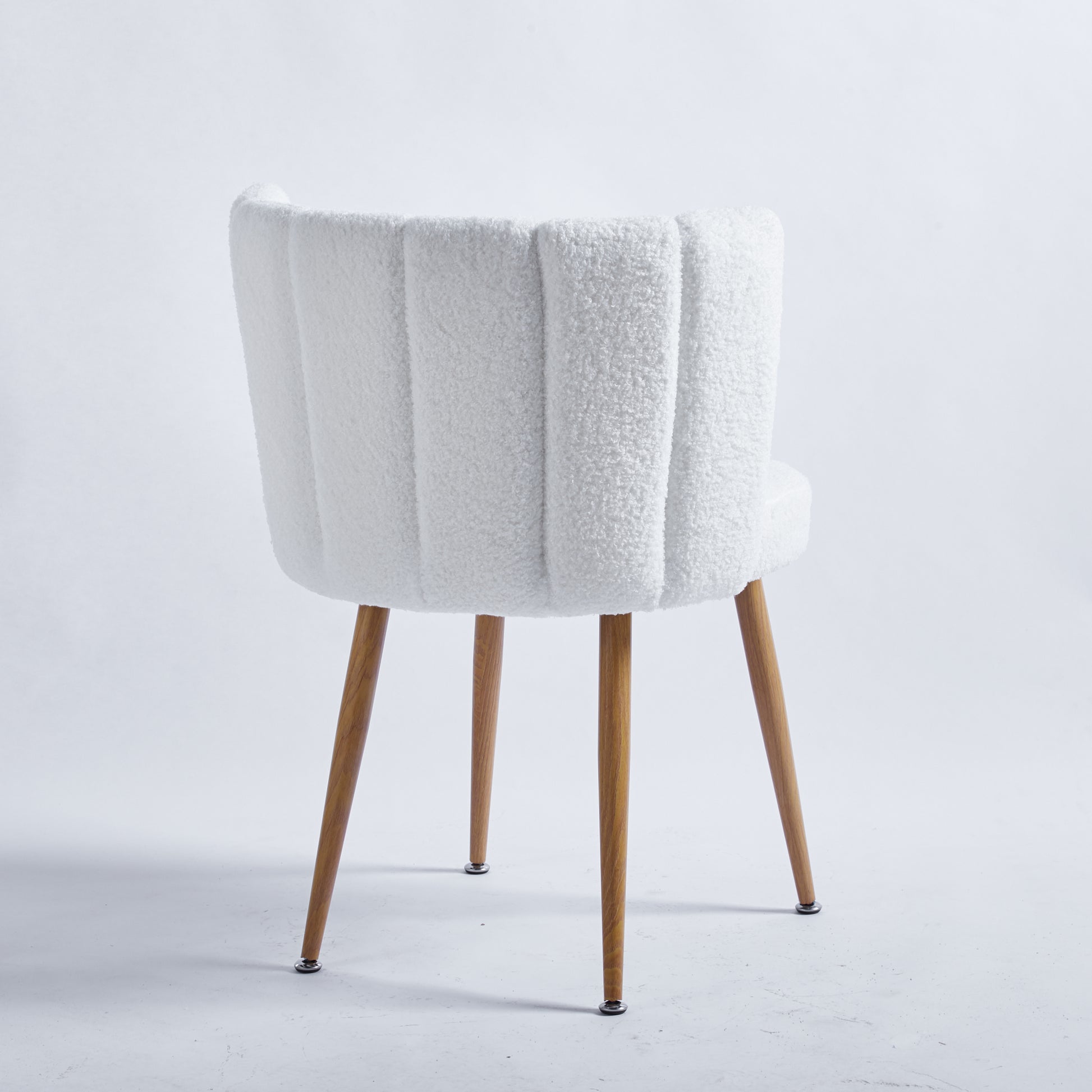 1 4,5Pieces Table And Chair,White Dining Sets,Kitchen Sets,Coffee Sets,Mdf Table And Fabric Chair White Metal