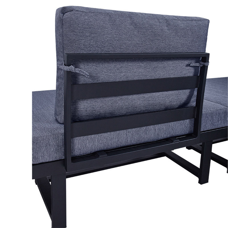 Sigle Sofa Blue Foam Aluminium