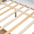 Full Bed With Side Bookcase, Drawers,White White Pine