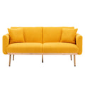 Coolmore Velvet Sofaaccent Sofa .Seat Sofa With Metal Feet Mustand Teddy Polyester